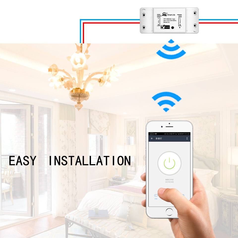 TUYA WiFi Smart Circuit Breaker 10A Over current under voltage protection power metering wireless Remote Control Switch