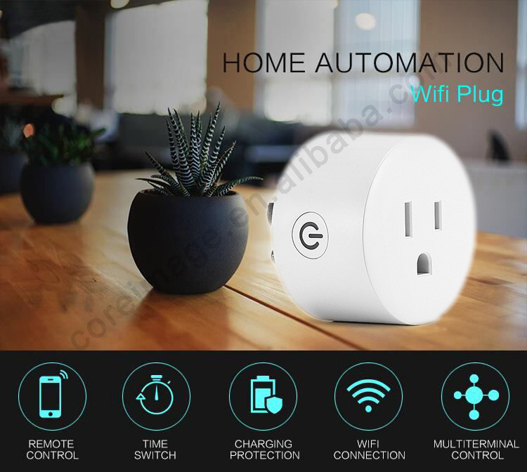 Factory direct sale Tuya smart life APP control home use intelligent socket US standard smart plug wifi