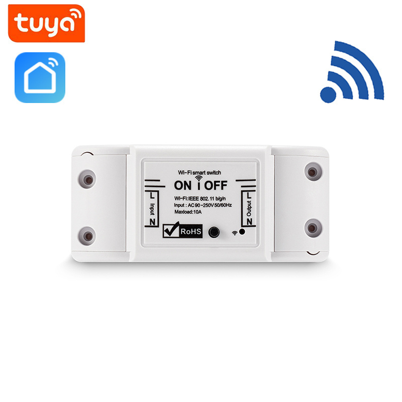 2022 New Switch Smart Home Tuya IOT Smart Wifi Switch 10A AC 90-250V White SCW NF101 Switch Breaker