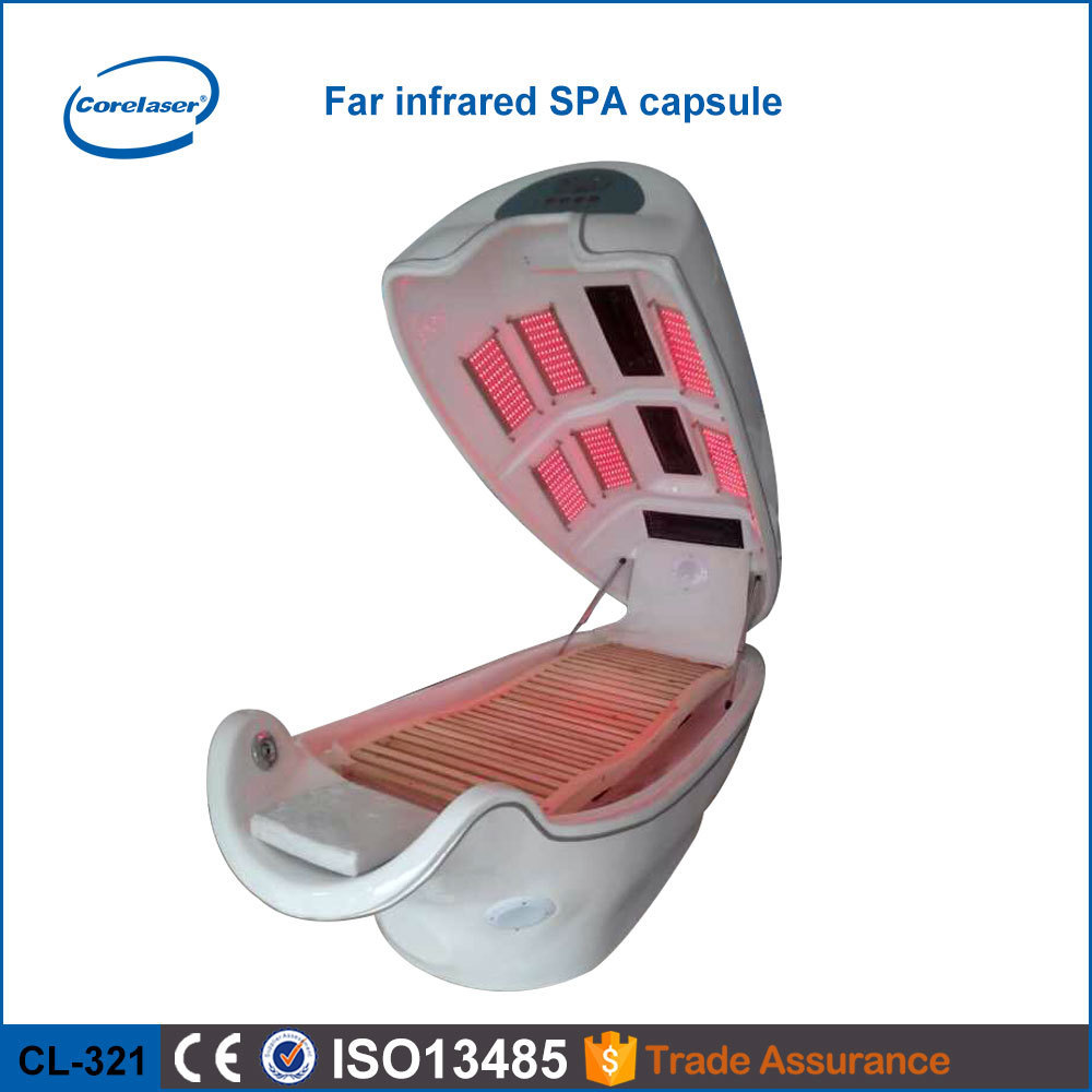 2022 Infrared sauna bed spa capsule / photon 8 lights LED therapy spa capsule