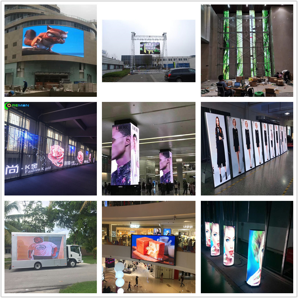 outdoor church street building mounted advertising led panel display screen p5 wall price  960x960mm