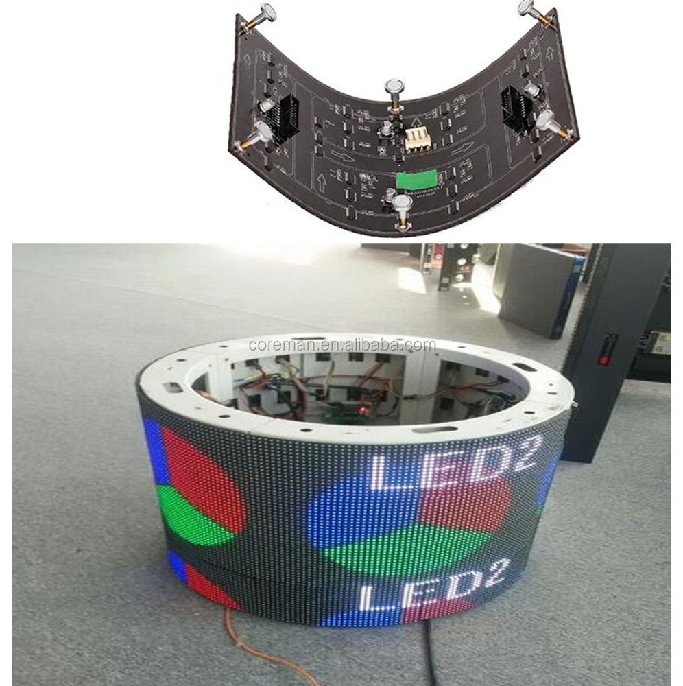 indoor outdoor p3 p4 p5 p6 p7 p8 p10 outdoor advertising led display screen prices circular customed shape soft led board