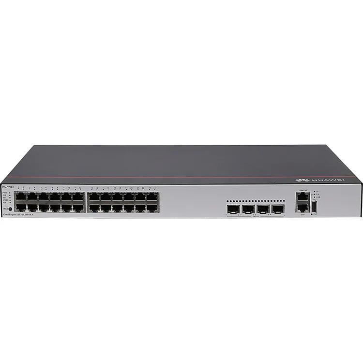 S5735-L24P4X-A S5735-L switch, 24 x 10/100/1000Base-T ports, 4 x 10 GE SFP+ ports, PoE+