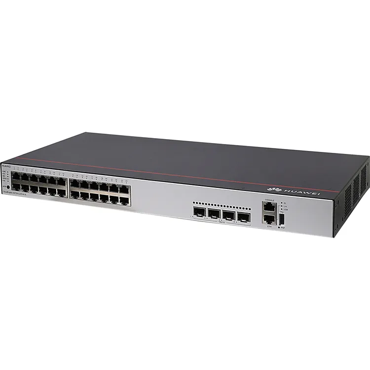 S5735-L24P4X-A S5735-L switch, 24 x 10/100/1000Base-T ports, 4 x 10 GE SFP+ ports, PoE+