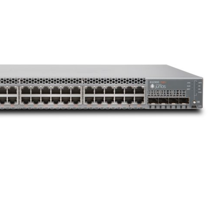 EX2300-48MP EX2300 32-port 10/100/1000BASE-T PoE+, 16-port 10/100/1000/2500BASE-T PoE+, 6 x 1/10GbE SFP/ SFP switch