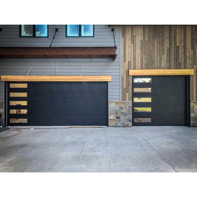 Sectional Galvanized Steel Insulated 16*7 Garage Door Automatic Modern Security Steel Residential Glass Electric 8*7 Garage Door