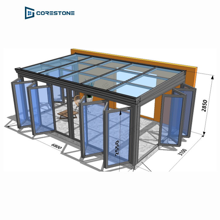 Curved Glass Conservatory Prefabricated Sunrooms