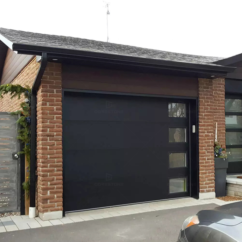 Sectional Galvanized Steel Insulated 16*7 Garage Door Automatic Modern Security Steel Residential Glass Electric 8*7 Garage Door