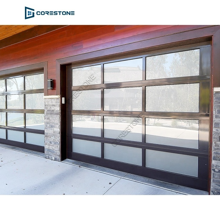 Manual Control Roller Vertical Bifold Style Smart Garage Doors With Pedestrian Door Price