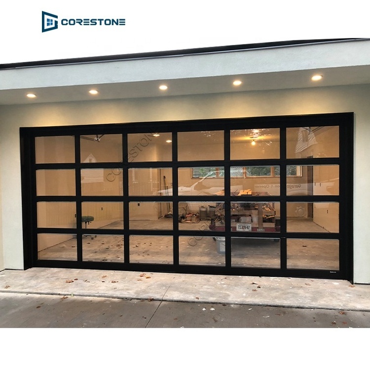 Manual Control Roller Vertical Bifold Style Smart Garage Doors With Pedestrian Door Price