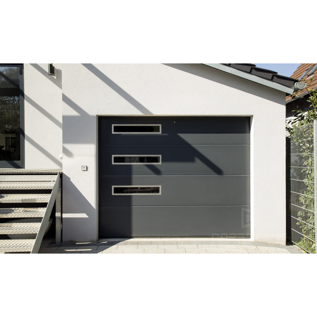 Sectional Galvanized Steel Insulated 16*7 Garage Door Automatic Modern Security Steel Residential Glass Electric 8*7 Garage Door