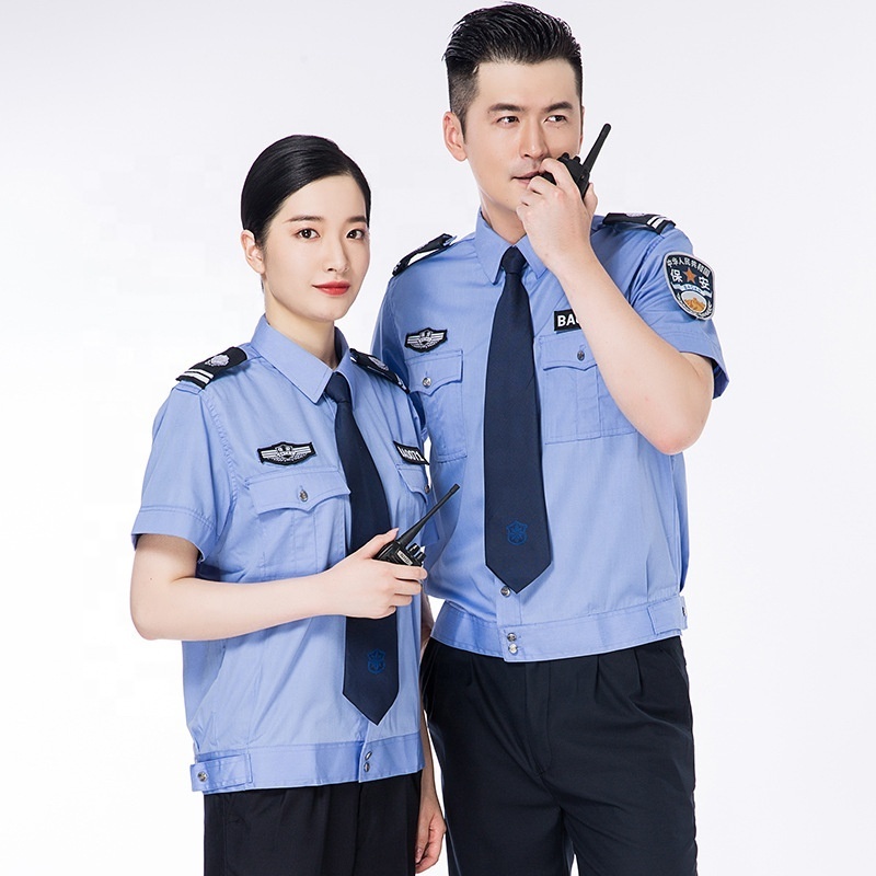 professional security guard pants blue shirt suit/uniform men and women security guard uniform