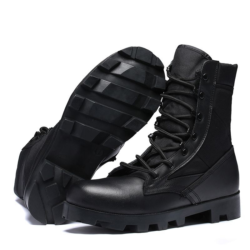 High quality waterproof Leather Wear-Resist Rubber Tactical  desert Men's boots