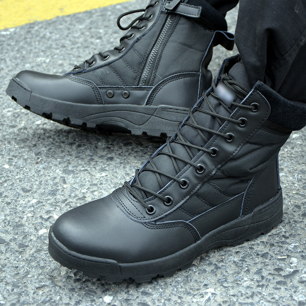 Ankle Boots Men Outdoor Tactical Combat Boots EVA PU Adult Cotton Fabric Winter Shoes Rubber Hunting Work Casual for Men Unisex