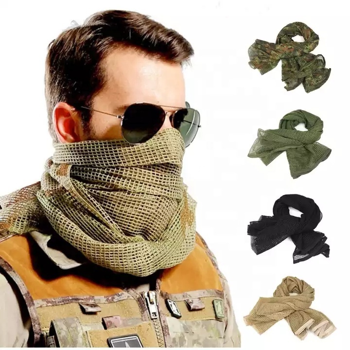 Camouflage Mesh Tactical Scarf Combat Desert Head over