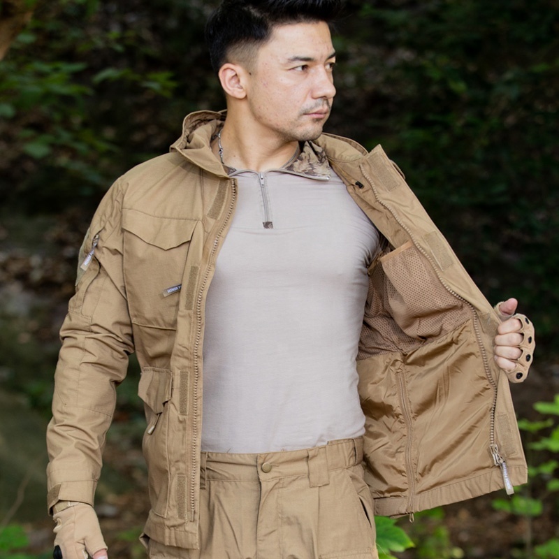 M65 camouflage stormsuit medium length waterproof and cold proof field coat US M65 windbreaker tactical loose stormsuit