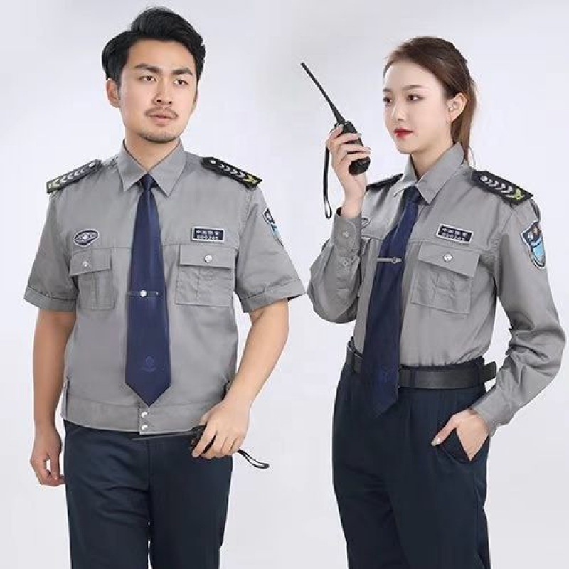 professional security guard pants blue shirt suit/uniform men and women security guard uniform