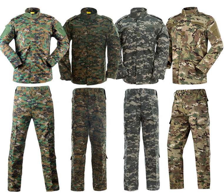 Clothing manufacturers security guard multi colors camouflage tactical ACU uniform