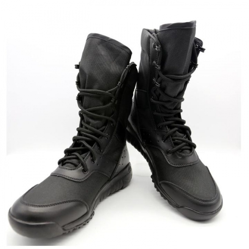 Desert Lightweight Outdoors Durable Leather Combat tactical Hiking High Top Men Black training Anti-Fatigue Work Boots