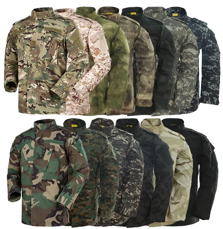 Clothing manufacturers security guard multi colors camouflage tactical ACU uniform