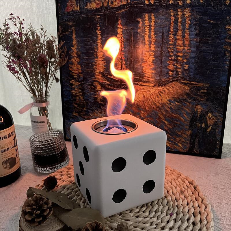 Concrete Portable Tabletop Fireplaces Ventless Bioethanol Tabletop Fire Pit Freestanding Garden Mini Ethanol Table Top Fire Pit