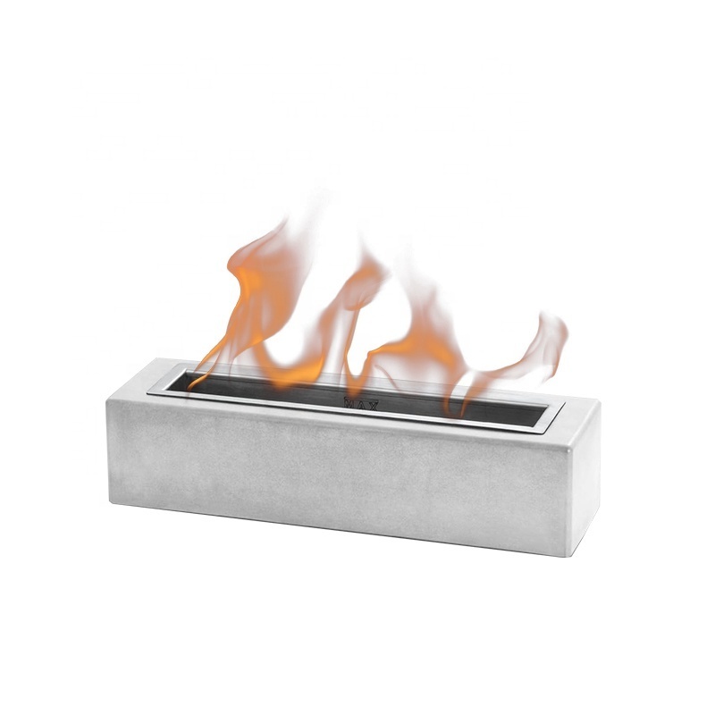 Portable Mini Indoor/Outdoor Tabletop Bioethanol Fireplace Smokeless Rectangular Fire Pit