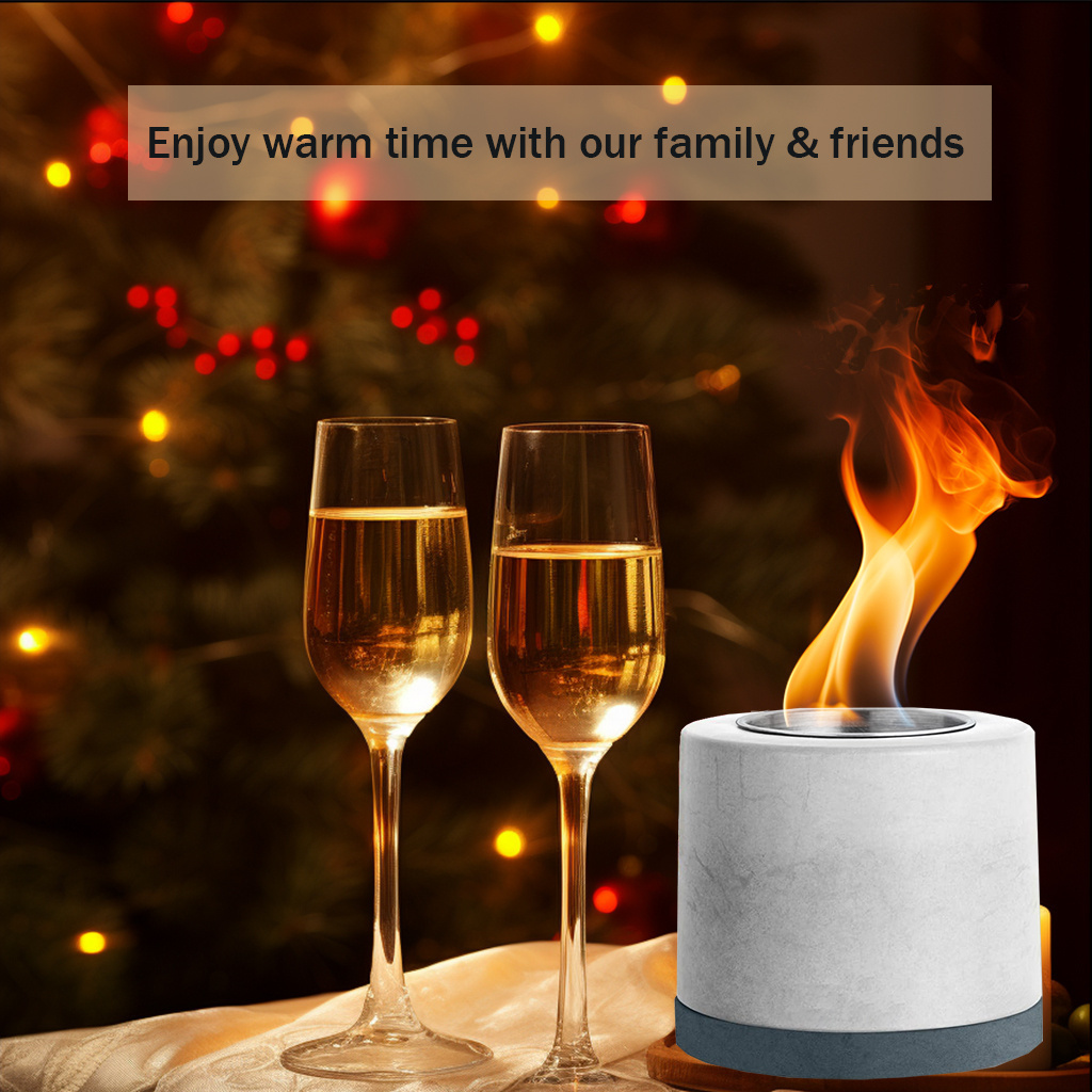 Wholesale Portable Mini Bio Ethanol Fire Pit Bowl Modern Indoor Table Fireplace with Long Burning & Smokeless Alcohol Indoors