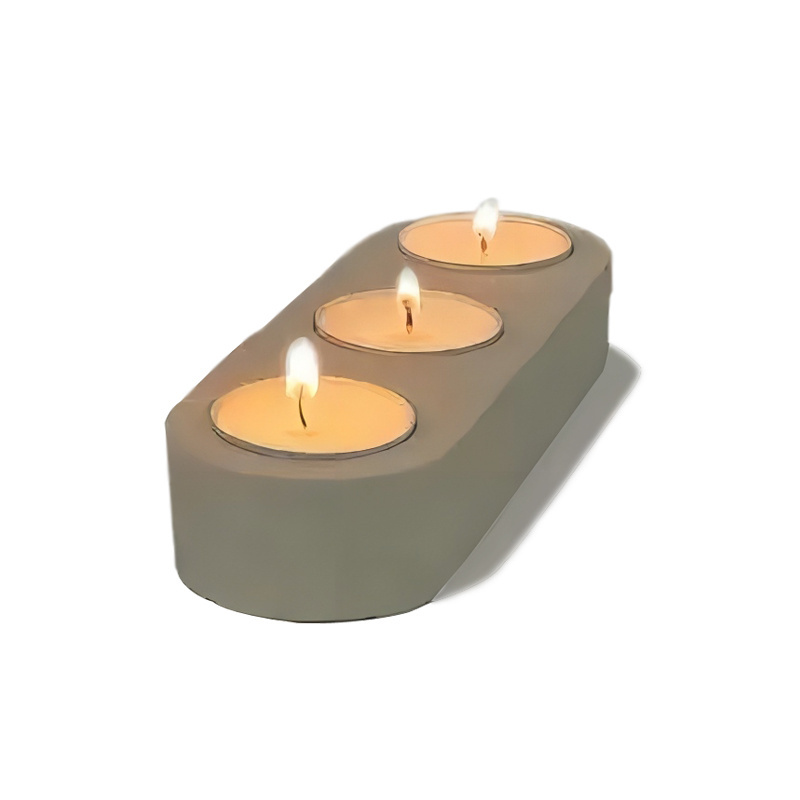 Factory Wholesale Hot Selling OEM Custom Concrete Candle Holder DIY Decoration Customize Cement Candles Jar Pot