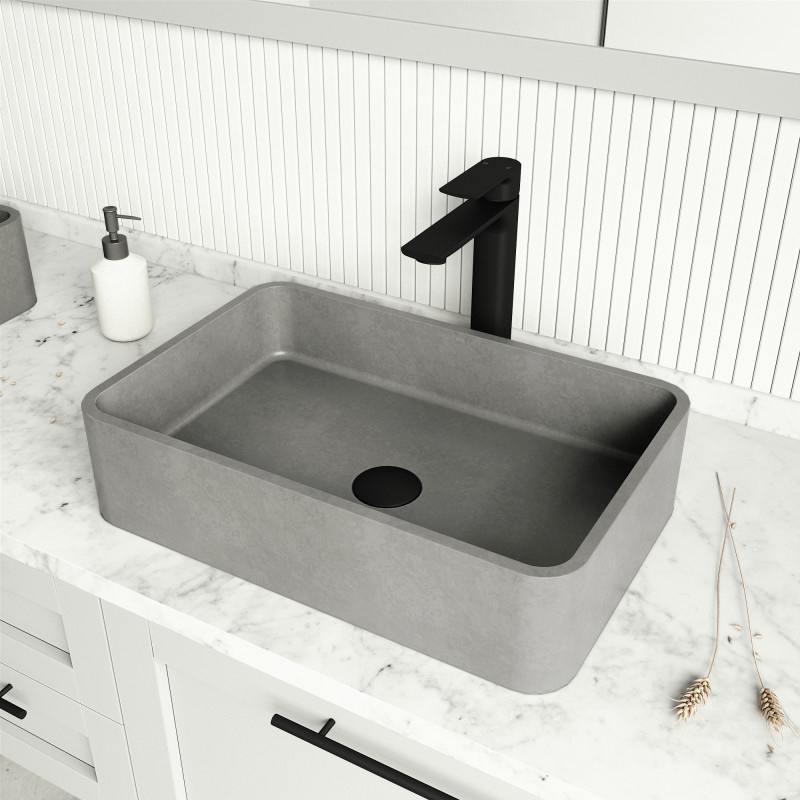 Handmade Concrete Basin Robust Bathroom Sink Countertop Cement Vessel Basin Mounted Concrete Wash Basin