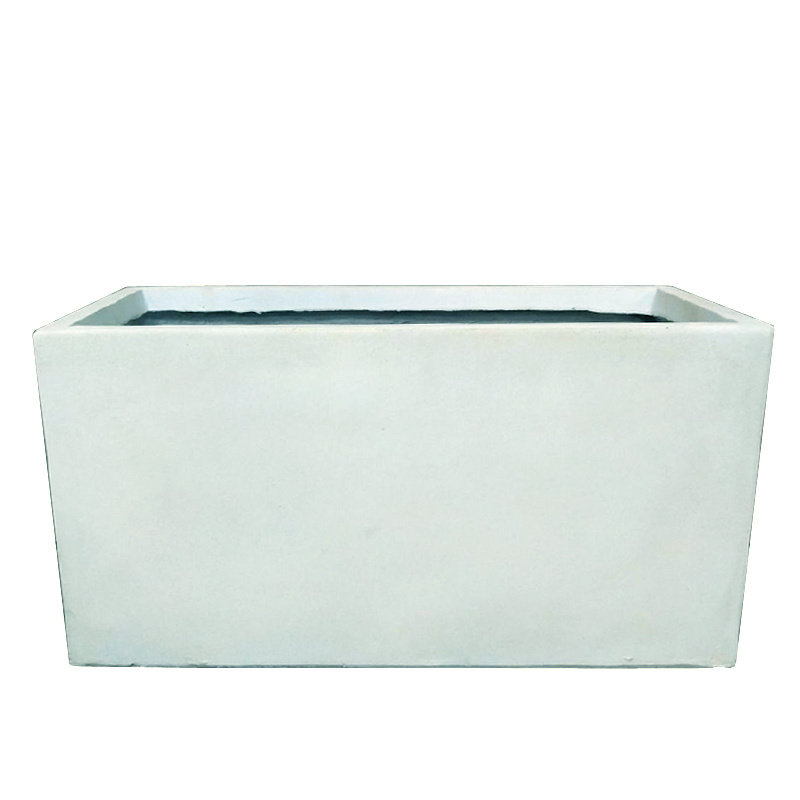 2023 New Wholesale White Cement Flower Pot Bulk White Large Concrete Flower Pots For Outdoor