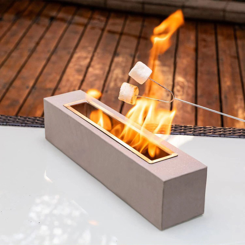 Factory Direct Cement Firepits Bowl Mini Table Smokeless Portable Fireplace & Stoves Tabletop Bio Ethanol Fireplace