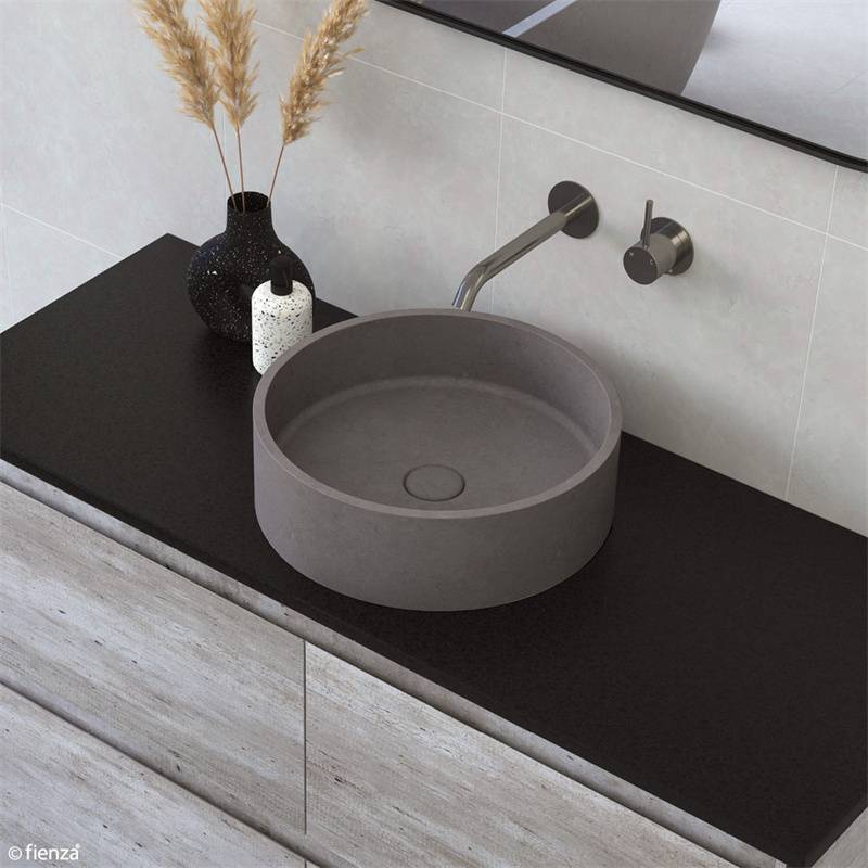 Handmade Concrete Basin Robust Bathroom Sink Countertop Cement Vessel Basin Mounted Concrete Wash Basin