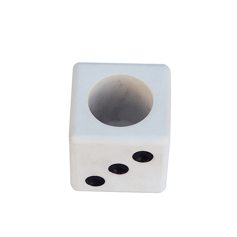 Square Dice Design Alcohol Fireplace Smokeless Clean Long Burning for Indoor Tabletop Fireplace Mini Fire Pit Alcohol Bowl