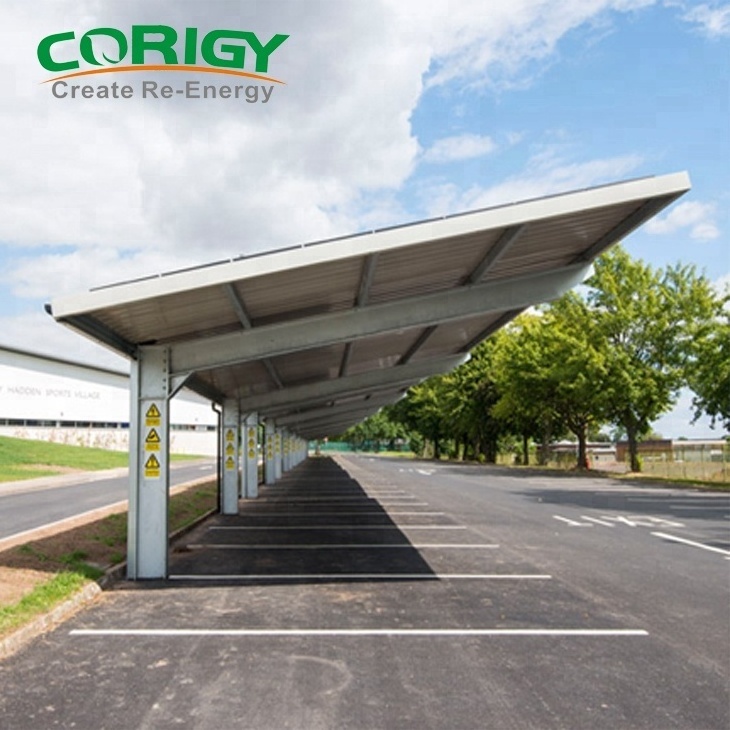 Corigy Modern design Solar carport bracket Aluminum Structure Panel Solar Carport