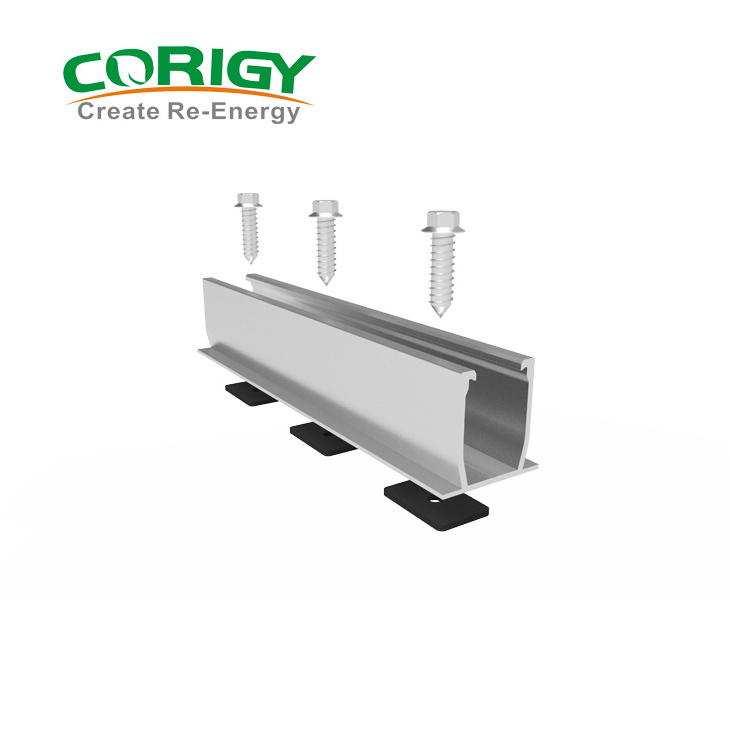 PV photovoltaic supports solar mounting system metal roof solar panel racking component universally mini rail