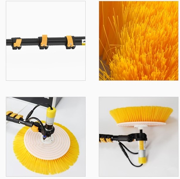 Corigy Rotating roller clean pressure washing rotary automatic Solar panel cleaning brush machine