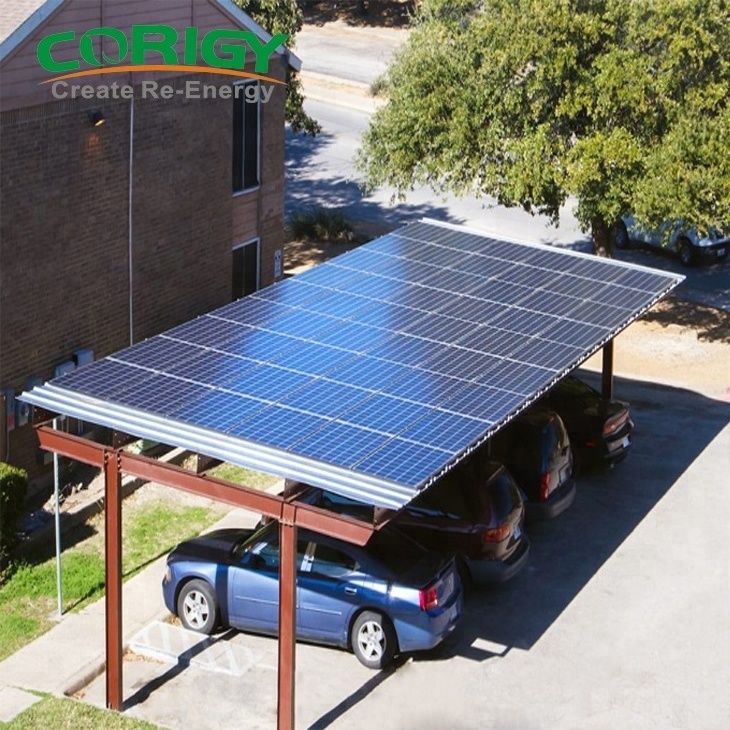 Corigy Modern design Solar carport bracket Aluminum Structure Panel Solar Carport