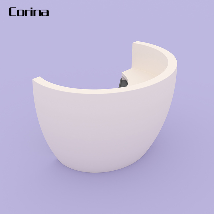 Corina Small Salon Reception Desk Circular Round Reception Desk