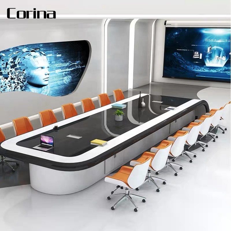 Custon meeting room desk artificial granite table top meeting room conference table luxury office furniture