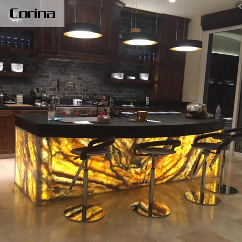 Customized commercial LED bar counters kitchen bar counter designs modern club lounge furniture