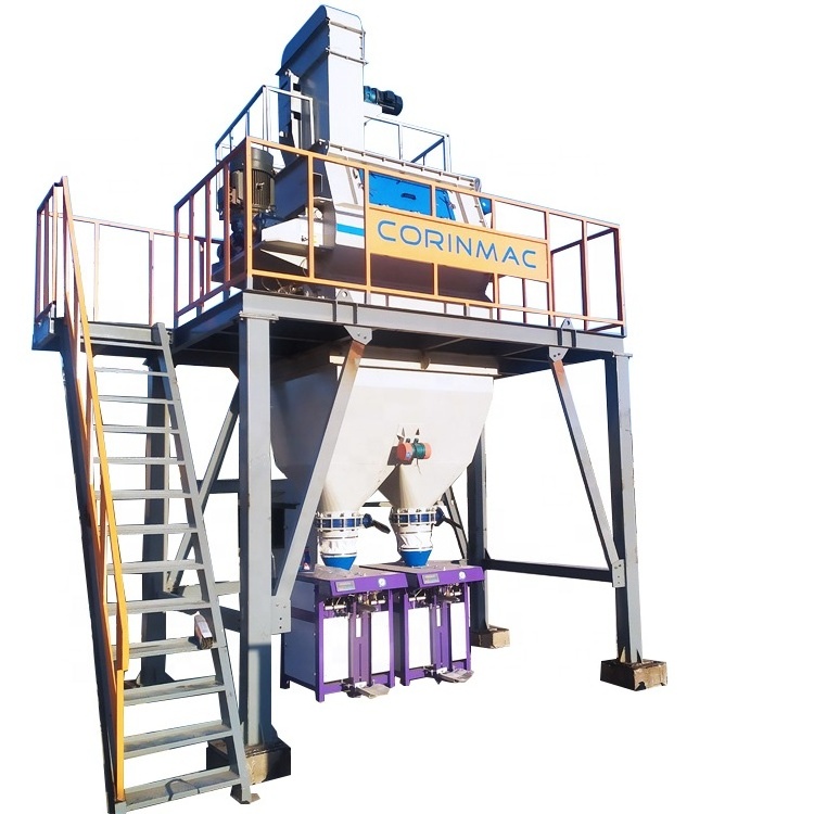 ceramic tile adhesive self leveling mixing blender dry mixed mortar powder cement sand mixture making machine production line