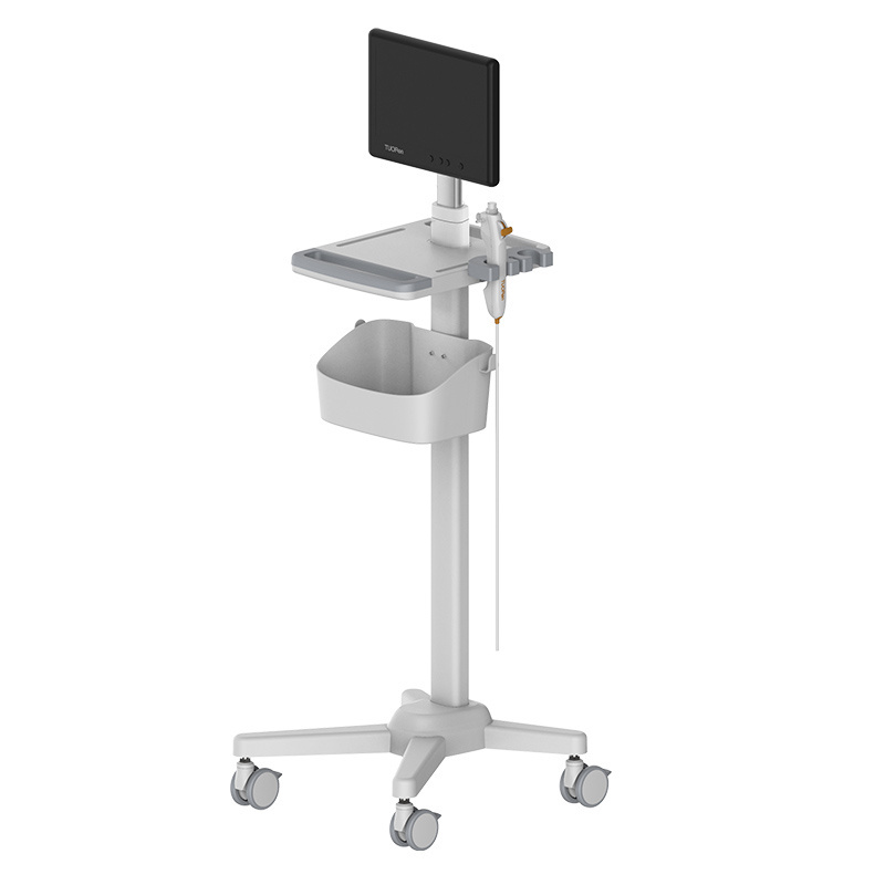 Customized Clinic Hospital Medical Cart with Laptop Pallet and Scanner Probe Holder Office Mobile Trolley for Ultrasound and ECG