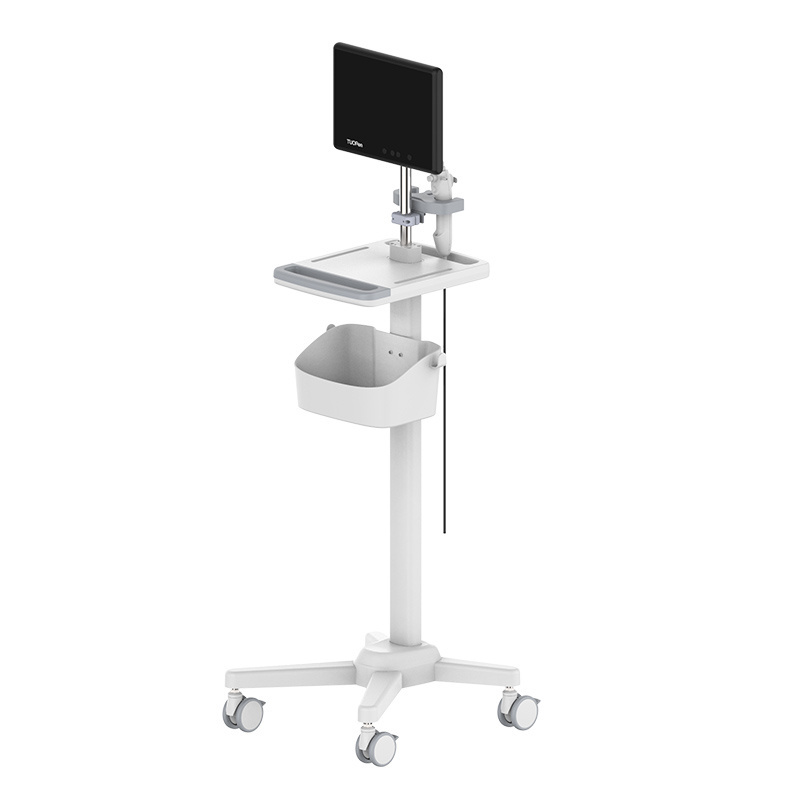 Customized Clinic Hospital Medical Cart with Laptop Pallet and Scanner Probe Holder Office Mobile Trolley for Ultrasound and ECG