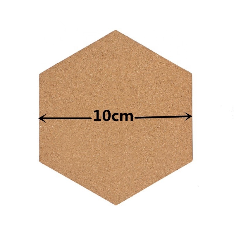 Kukesi Hexagonal Cork Coasters for Drinks Absorbent Cork Plant Coasters Pot Trivets Natural Bar Coasters Kitchen Pads for Table