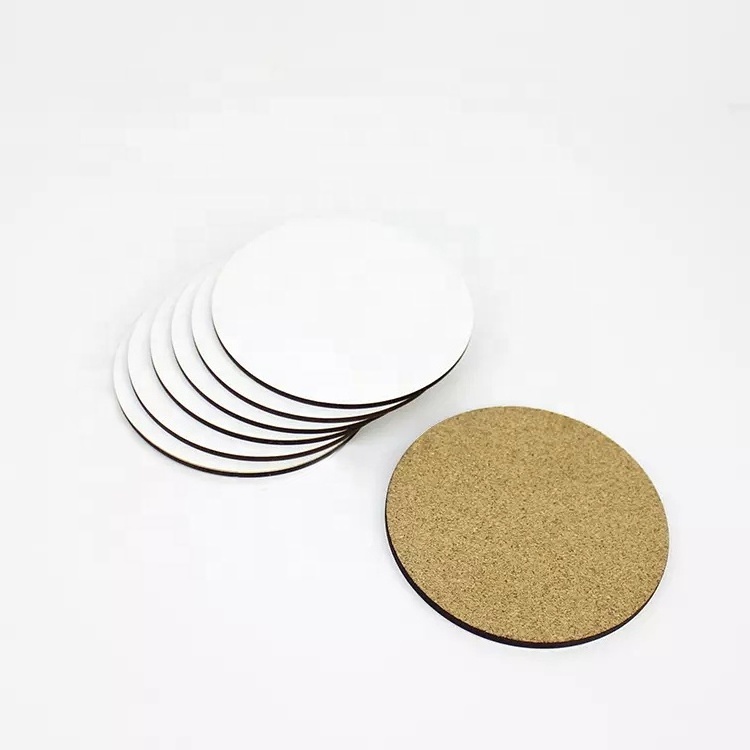 Custom Logo Mdf Printed Beer Beverage Round Customized Wood Cork Coaster Boxes