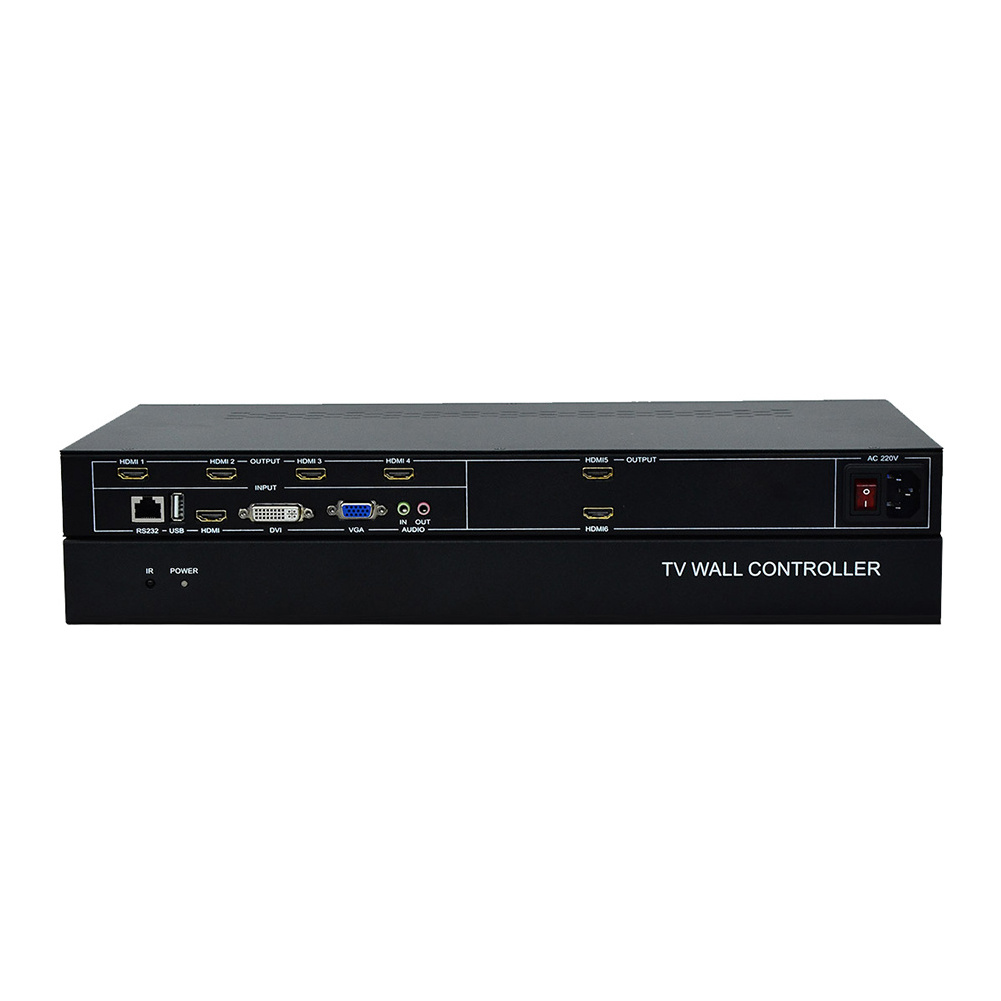 RCA interface, PAL and NTSC standard, auto identification video wall controller dvi out 2x3 1080p