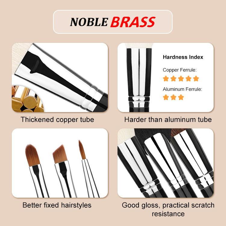 EMF Professional single eye brush Customizable Micro Crystal Fiber(MCF)1pcs Selected Black Wooden Handle Eye Makeup Brush