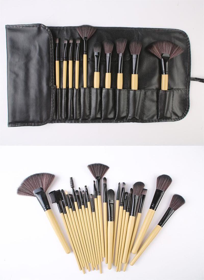 24 Pcs Factory Manufacture Profession Eye Shadow Beauty Makeup Tools Make Up Brush Set Private Label Makeup Brush Set