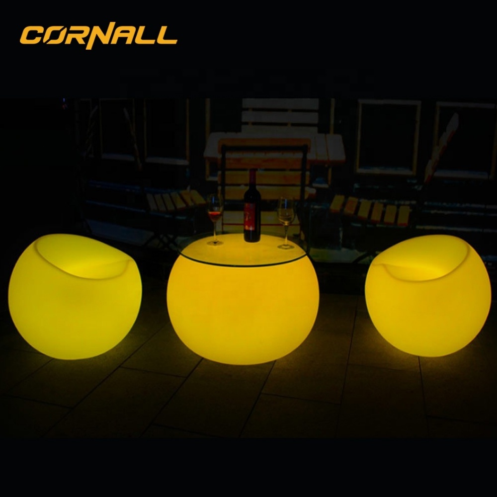 Hot sales exclusive modular led bar counter / illuminated mobile bar / lighted bar furniture glowing bar table and chairs