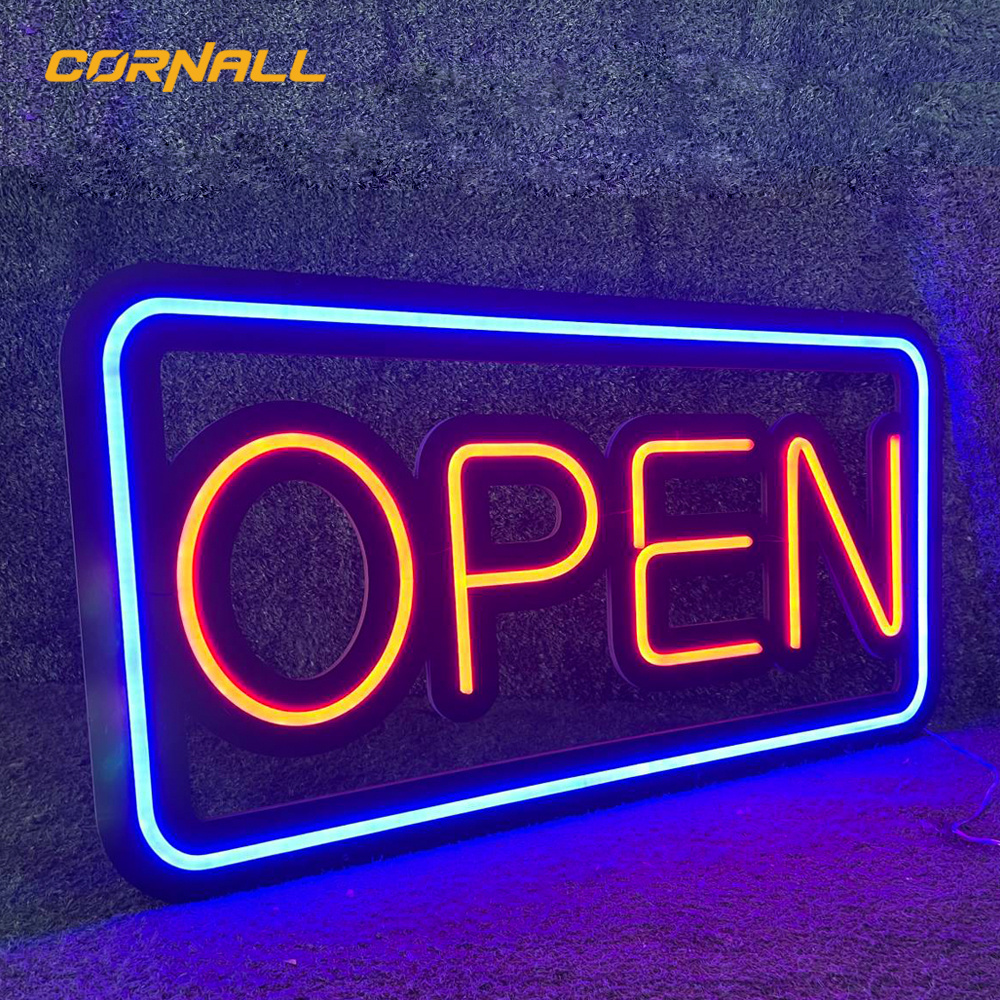 Dropshiping Outdoor Advertising Acrylic Big LED Logo Custom Neon Light Beer Sign Welcome Bar Open Neon Sign for business